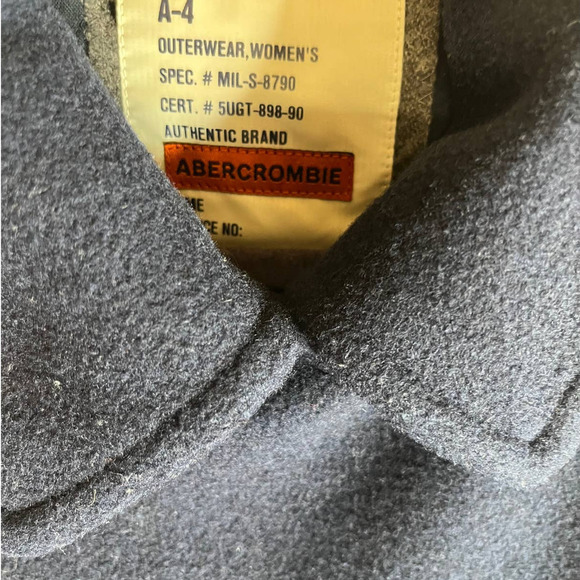 Abercrombie Wool Pea Coat Vintage Y2K Size - Picture 6 of 6